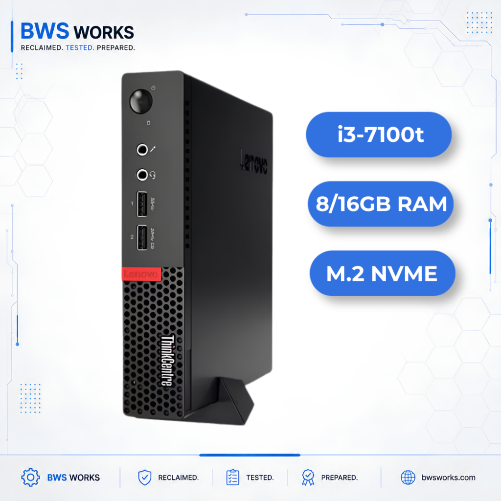 Lenovo ThinkCentre M710q Mini PC — Intel Core i3-7100T (Reclaimed)